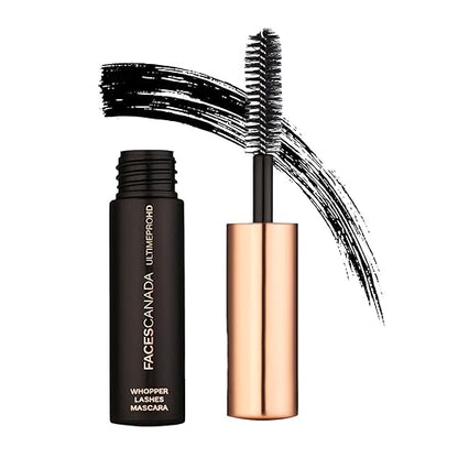 FACES CANADA Ultime Pro HD Mini Whopper Lashes Mascara - Black, 5.5g | Long Lasting | Waterproof | Intense Volume | Hour-Shaped Brush | Lengthens Curls | Darker, Denser, Dramatic Lashes