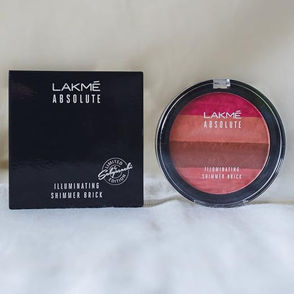 Lakme Absolute Illuminating Blush, Shimmer Brick In Pink, 10 g