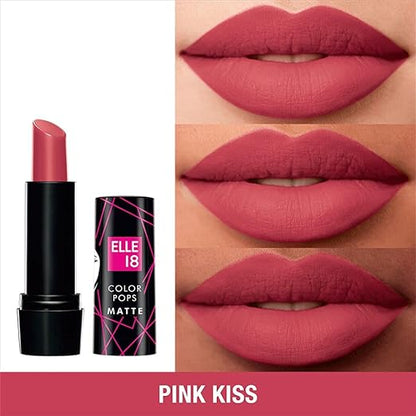 Elle18 Lipstick Pink Kiss  (Matte)