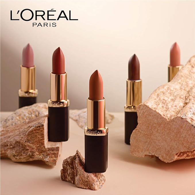 Roll over image to zoom in L'Oreal Paris Matte Lipstick, For Soft and Smooth Lips, Long-lasting Luxurious Colour, Color Riche Moist Matte, 232 Beige Couture, 3.7g