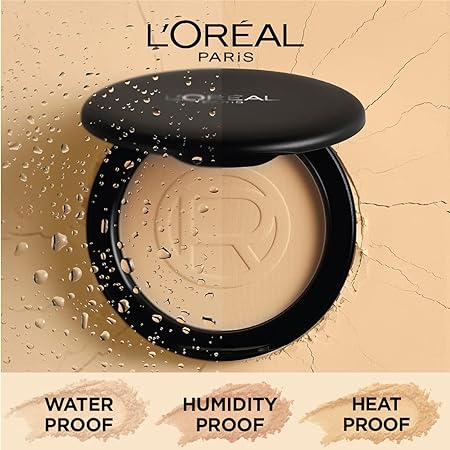 L’Oréal Paris High Coverage Compact Powder, Matte-Finish, Lightweight & Blendable, Compact Face Makeup, With SPF 32 & PA +++, Infallbile 24h Oil Killer, 95 Light Linen, 6g