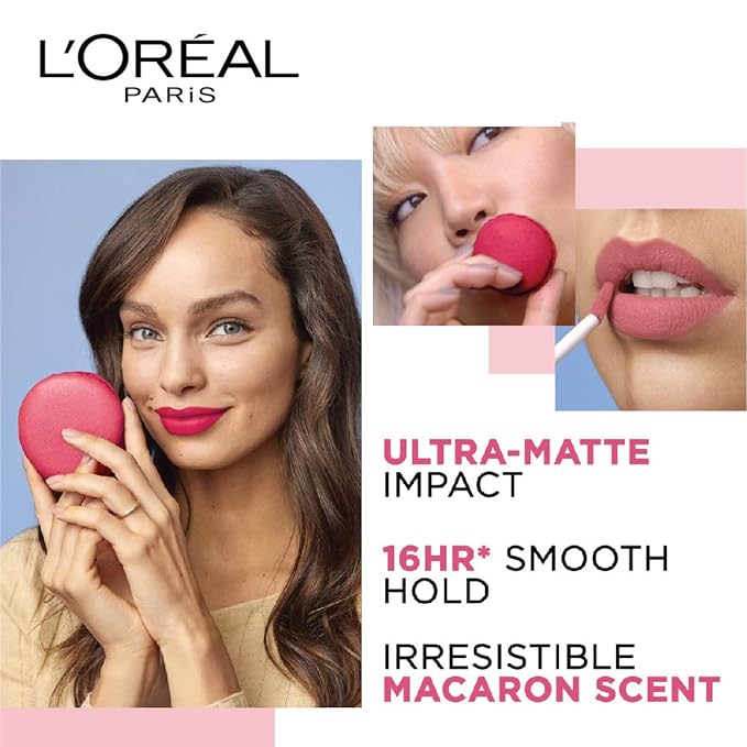 L'Oreal Paris Infallible Ultra Matte Liquid Lipstick, Les Macarons, 838 Berry Cherie, 5g