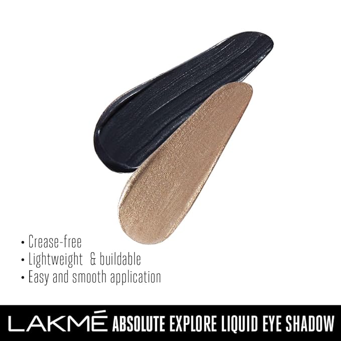 Lakme Absolute Explore Liquid Eye shadow Cashmere love & Diamond Black