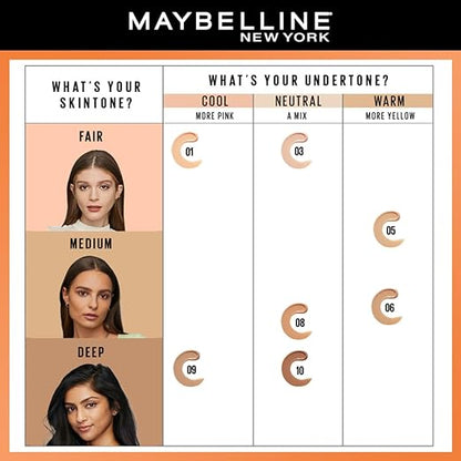 Maybelline New York Liquid Foundation, Lightweight Skin Tint With Spf 50 & Vitamin C, Natural Coverage, For Daily Use, Fit Me Fresh Tint, Shade 01, 30Ml