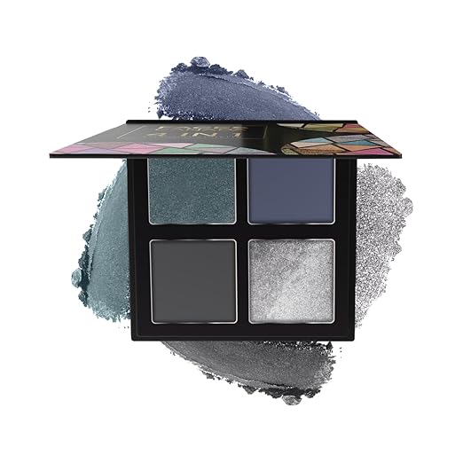 FACESCANADA 4 In 1 Quad Eyeshadow Palette Powder-So Workaholic 02, 4.8G|Shimmer&Matte Shades|Satin Matte Finish Eye Shadow Quartet|Intense Pigment|Long Lasting|Vitamin E Enriched|Vegan,Multi