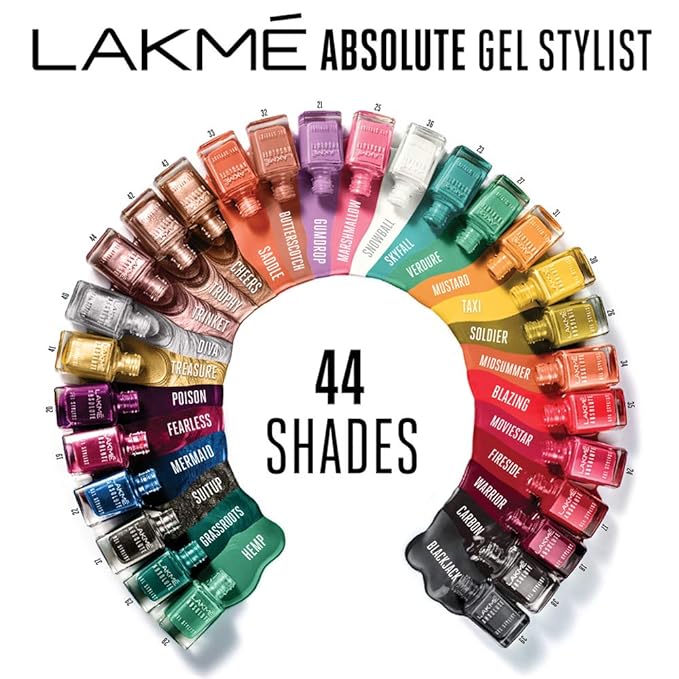 Lakme Absolute Gel Stylist Nail Color, Gold Dust, 12 ml