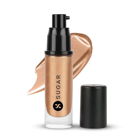 SUGAR Cosmetics - Own The Light - Liquid Highlighter - 04 Chic Celeste (Warm Gold) - Waterproof, Illuminating Highlighter for Women with Matte Finish