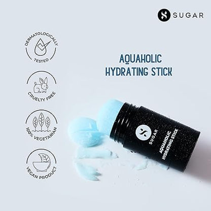 SUGAR Cosmetics - Aquaholic - Hydrating Stick - 32 gm - Instant Hydration for Skin - Enriched with Menthol, Aloe juice and Witch-hazel extract