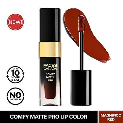 FACESCANADA Comfy Matte Pro Liquid Lipstick - Umber Fix 10, 5.5 ml | 10HR Longstay | Intense Color | Macadamia Oil & Olive Butter Infused | Lightweight Super Smooth | No Dryness | No Alcohol