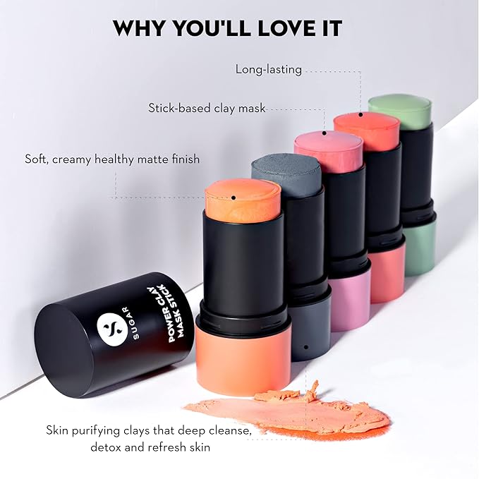 SUGAR Cosmetics Power Clay Stick Mask 02 Pore Cleansing - 30 gms Charcoal Powder | Acne Prone Skin | Suitable for All Skin Type