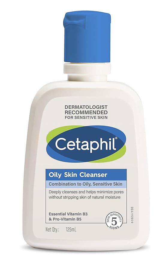 Cetaphil Moisturising Cream 80g and Oily Skin Cleanser 125ml Combo