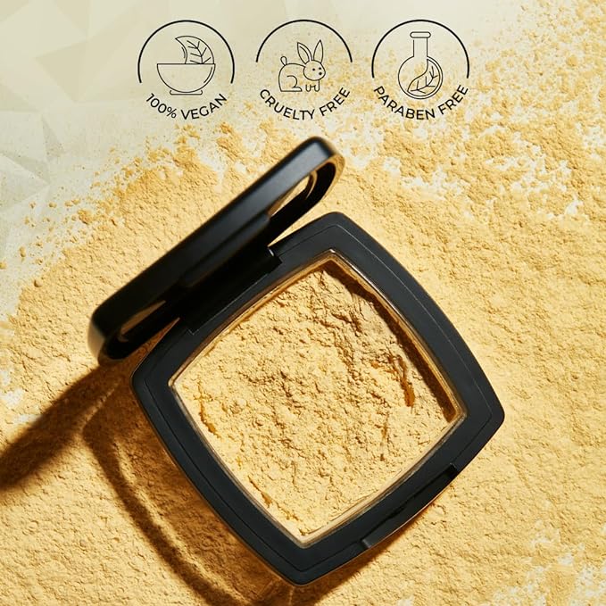 SUGAR Cosmetics - All Set To Go - Banana Powder - Setting Powder for Mattified Skin - Oil-Controlling, Smooth Application