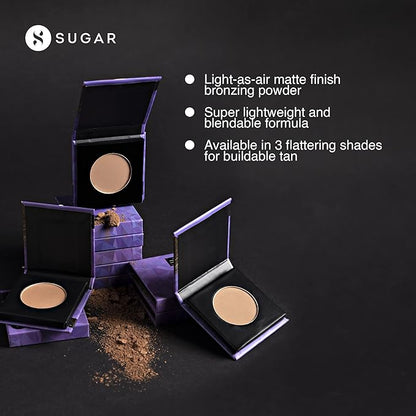 SUGAR Cosmetics - Contour De Force - Mini Bronzer - Lightweight, Contour Bronzer with Matte Finish | 01 Taupe Topper (Brown-Gray) & 02 Woody Wonder (Warm Brown) - Pack of 2