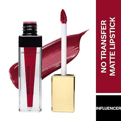 FACESCANADA No Transfer Matte Lipstick, Influencer 02, 3.5 millilitre