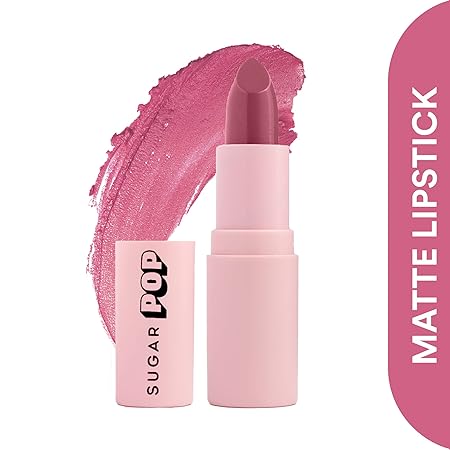 SUGAR POP Matte Lipstick - 01 Taupe (Dusty Rose) – 4.2 gm – Non-drying Formula, Long Lasting, Vegetarian, Paraben Free l Lipstick for Women