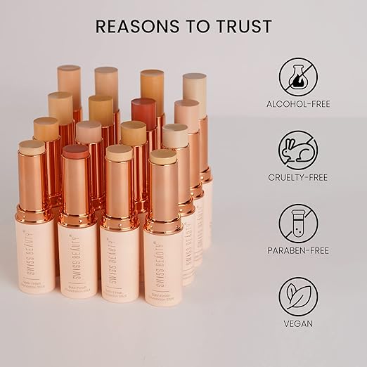 Swiss Beauty Satin Finish Panstick Foundation to Conceal & Cover, Buildable Coverage | Stick Foundation with Creamy Formula | For All Skin Types | Shade- Cocoa, 7gm