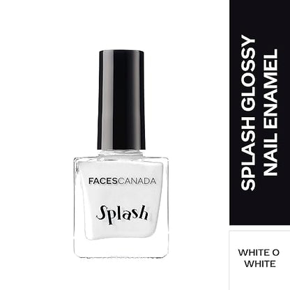 Faces Canada Splash Nail Enamel Set of 2 - White O White & Black Beauty (16ml)