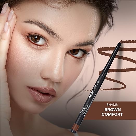 FACESCANADA Combo Of 2 Pencil Kajal - Magneteyes Kajal Black & Magneteyes + Brown Comfort, Matte Finish