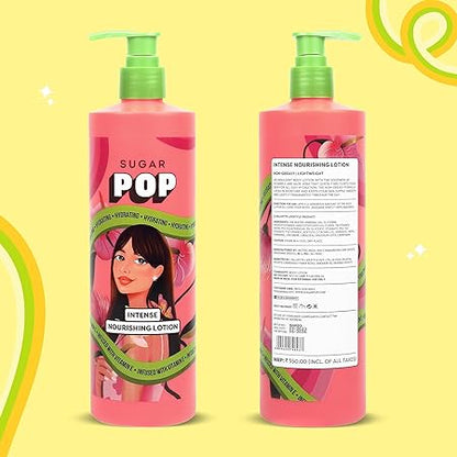 SUGAR POP Intense Nourishing Lotion - Vitamin E Enriched | For All Skin Types | Non-sticky | 400 ml