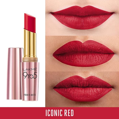 LAKMÉ 9TO5 Primer + Matte Lip Color Iconic Red 3.6 g