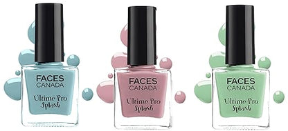 Faces Canada Splash Nail Enamel Set of 3 - Linty, Frozen & Floral Dream (24ml)