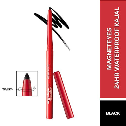 Faces Canada Magneteyes Eyeliner Black 01 3.5 ml (Black) And Faces Magnet Eyes Kajal