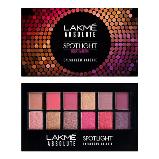 Lakmé Absolute Spotlight Eye Shadow Palette, Smokin Glam, 12 g