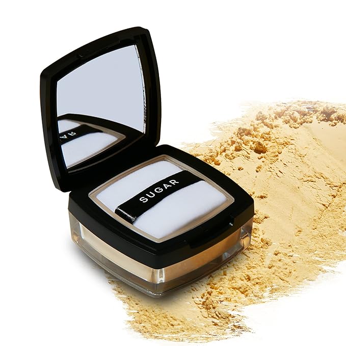 SUGAR Cosmetics - All Set To Go - Banana Powder - Setting Powder for Mattified Skin - Oil-Controlling, Smooth Application