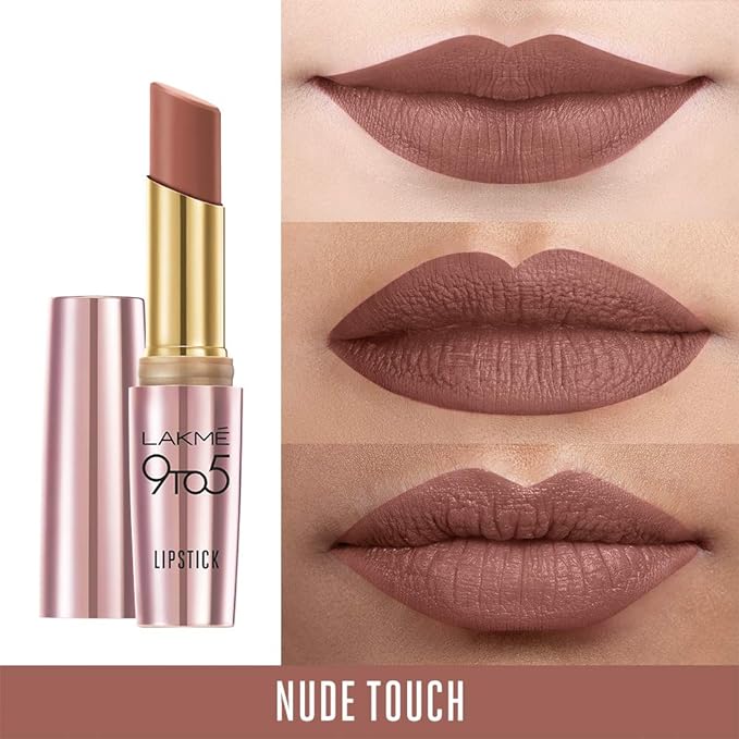 Lakme 9TO5 Primer + Matte Lip Color MP9 Nude Touch, 3.6 g