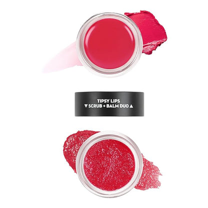 SUGAR Cosmetics Tipsy Lips Scrub + Balm Duo | Super Nourishing, Softens Dry & Chapped Lips | 02 Cosmopolitan (Fresh & Fruity)