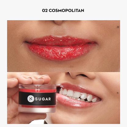 SUGAR Cosmetics Tipsy Lips Scrub + Balm Duo | Super Nourishing, Softens Dry & Chapped Lips | 02 Cosmopolitan (Fresh & Fruity)