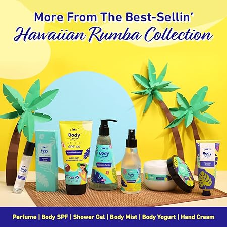 Plum BodyLovin' Hawaiian Rumba Body Lotion | Body Sunscreen with SPF 44 PA+++ | All skin types | Fresh Beachy Fragrance | 100% Vegan