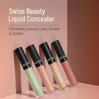 Swiss Beauty Liquid Light Weight Concealer With Full Coverage |Easily Blendable Concealer For Face Makeup With Matte Finish | Shade- Classic Nude, 6G