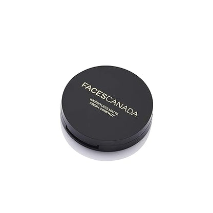 FACESCANADA Weightless Matte Finish Compact Powder - Beige, 9 g | Non Oily Matte Look | Evens Out Complexion | Hides Imperfections | Blends Effortlessly | Pressed Powder For All Skin Types