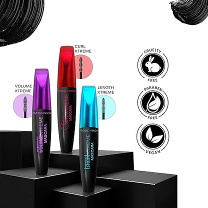 FACES CANADA Magneteyes Length Xtreme Mascara - Black, 8g | Volumizes Lashes | Waterproof | Quick Drying | Long Wear | Intense Black Finish | Lightweight | Enriched With Jojoba Oil & Vitamin B