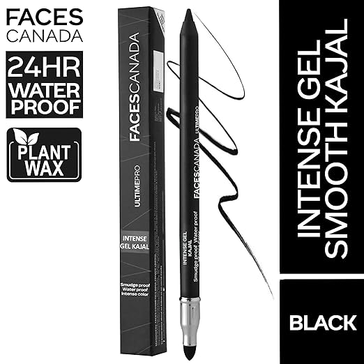 FACES CANADA Ultime Pro HD Intense Matte Lips + Primer - Tea Rose 10, 1.4g | 9HR Long Stay & FACES CANADA Ultime Pro Intense Gel Kajal 3-in-1 Kajal, Eyeliner, Smokey Eyeshadow