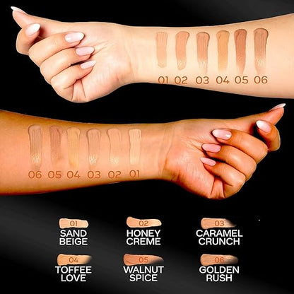 FACESCANADA Ultime Pro HD Concealer - Sand Beige 01, 3.8ml | Natural Matte Finish | 12HR Long Stay | Covers Dark Circles, Puffiness, Blemishes | Blends Easily | Orange & Vitamin C Enriched