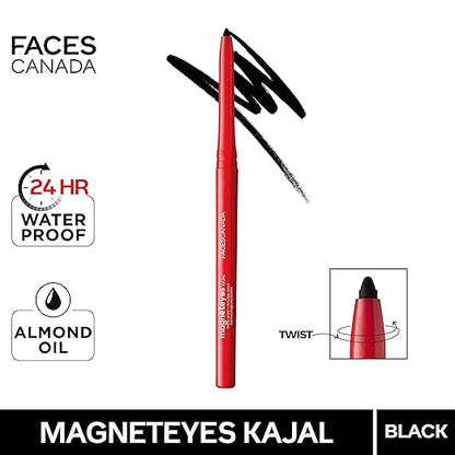 FACES Fresh Clean Glow Makeup Remover & FACES CANADA Magneteyes Kajal - Black, 0.35g