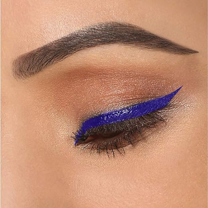 Lakme Insta Liquid Eye Liner, Blue, Long Lasting Waterproof Liner with Brush for Even Strokes - Smudge Proof Eye Makeup, Does Not Fade, 9 ml (Pack of 2)