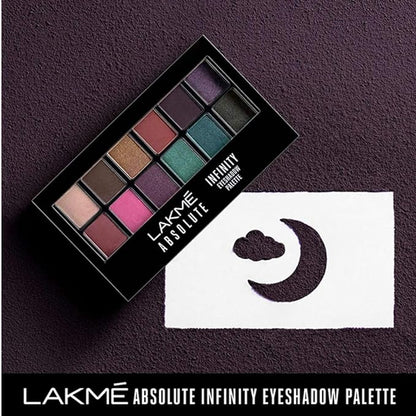 LAKMÉ Absolute Infinity Eyeshadow Palette Midnight Magic, Pigmented Blendable Eye Shadow Palette With 12 Matte & Shimmer Shades, Eye Makeup Kit, 12g (Multicolor)