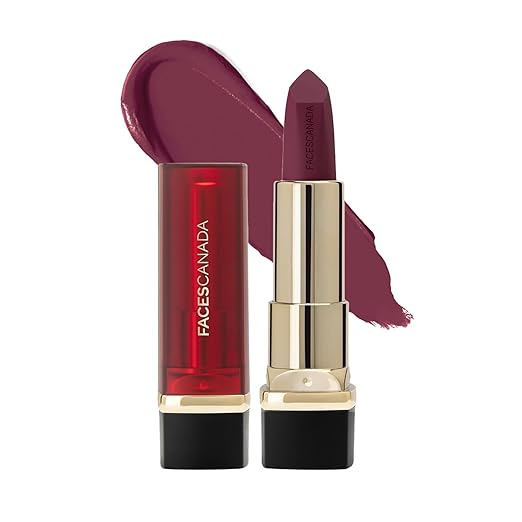 FACES CANADA Comfy Matte Creme Lipstick - Keepin’ It Real 18, 4.2g | 8HR Long Stay | Creamy Matte Finish | Intense Color | Super Hydrating & Nourishing | Single Stroke Smooth Application