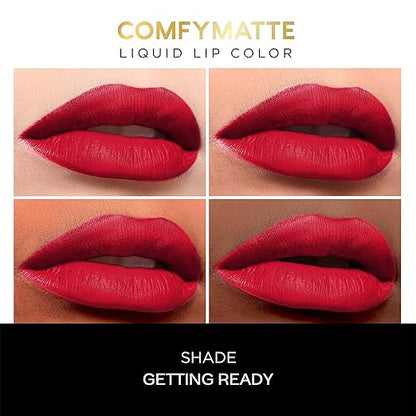 FACES CANADA Comfy Matte Mini Liquid Lipstick Value Pack of 2 - Getting Ready + Just So You Know | 2.4 ml | Comfortable 10HR Longstay | Smooth Intense Matte Color | No Dryness | No Alcohol