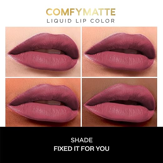 FACES CANADA Comfy Matte Mini Liquid Lipstick Value Pack of 2 - Note To Self + Fixed It For You | 2.4 ml | Comfortable 10HR Longstay | Smooth Intense Matte Color | No Dryness | No Alcohol