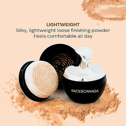 FACES CANADA Ultime Pro Mineral Loose Powder - Natural Beige 05, 7g| Light-Medium Coverage | Soft Luminous Glow | Flawless Makeup Setting Powder | Silky Matte Finish