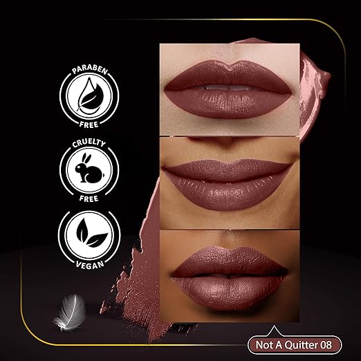 FACES CANADA Festive Hues - Comfy Matte Creme Lipstick Pack of 2 - Raise The Roof & Not A Quitter (4.2gx2) | 8HR Long Stay | Creamy Matte Finish | Intense Color | Single Stroke Smooth Application