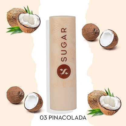 SUGAR Cosmetics - Tipsy Lips - Moisturizing Balm - Lip Moisturizer for Dry and Chapped Lips, Enriched with Shea Butter and Jojoba Oil | 03 Pinacolada & 05 Irish Coffee - Pack of 2