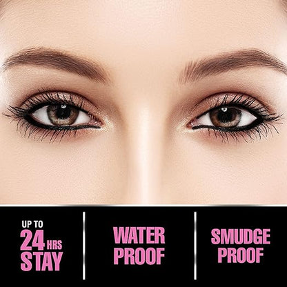 FACESCANADA Fresh Eyes Kajal 0.35g | With Rose Extracts | 24HR Waterproof | Suits Sensitive Eyes | Intense Black Matte Finish | Soothes & Cools | Refreshes Tired Eyes | Gentle | Smudgeproof | Vegan