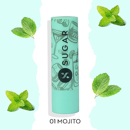 SUGAR Cosmetics - Tipsy Lips - Moisturizing Balm - Lip Moisturizer for Dry and Chapped Lips, Enriched with Shea Butter and Jojoba Oil | 01 Mojito & 02 Cosmopolitan - Pack of 2