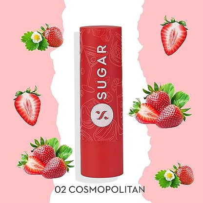 SUGAR Cosmetics Tipsy Lips Moisturizing Balm - 02 Cosmopolitan & 07 Bramble (Pack of 2)