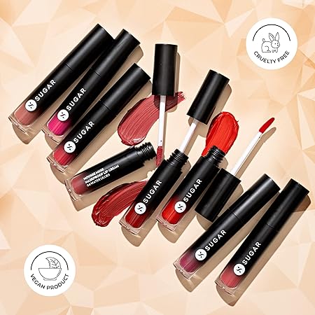 SUGAR Cosmetics Mousse Muse Maskproof Lip Cream Lipstick - 07 Plum Brandy | Waterproof | Smudge-proof | Last More than 24 Hrs | Sherry Red Lipstick